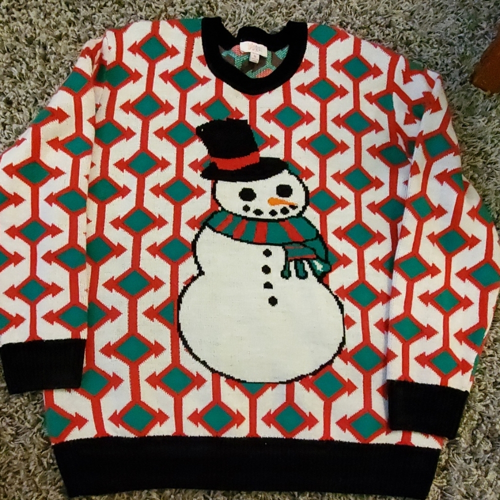 Lularoe Snowman Sweater Size M